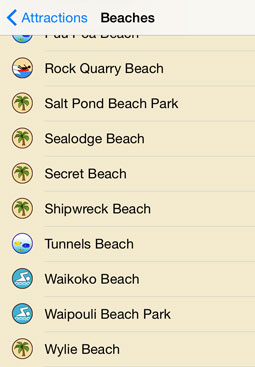 Kauai Background Information screenshot